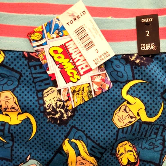 ❤️NWT VINTAGE TORRID PANTY - MARVEL AVENGERS THOR BLACK WIDOW HULK PLUS SIZE 2X - Picture 4 of 8